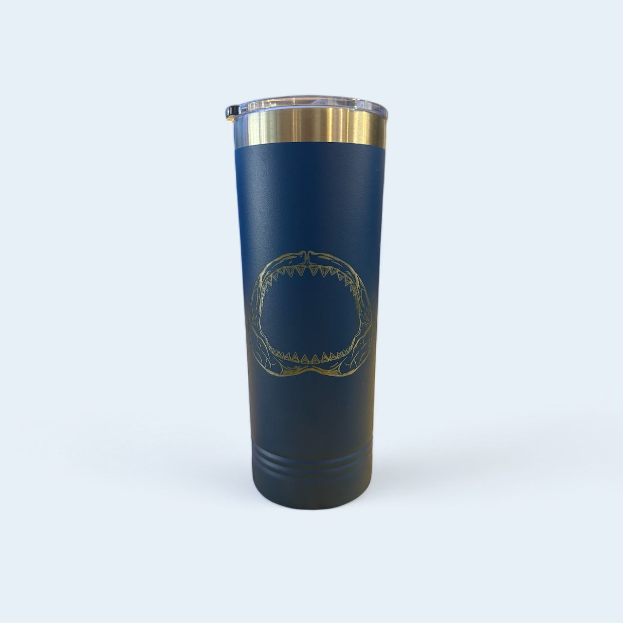 Shark Jaws Engraved 22oz Skinny Tumbler